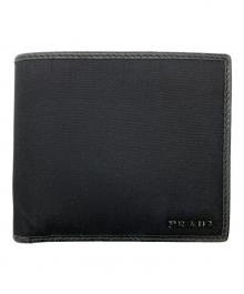 PRADA（プラダ）の古着「2つ折り財布」｜ブラック