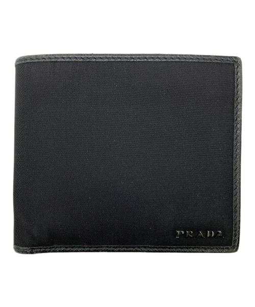 PRADA（プラダ）PRADA (プラダ) 2つ折り財布 ブラックの古着・服飾アイテム