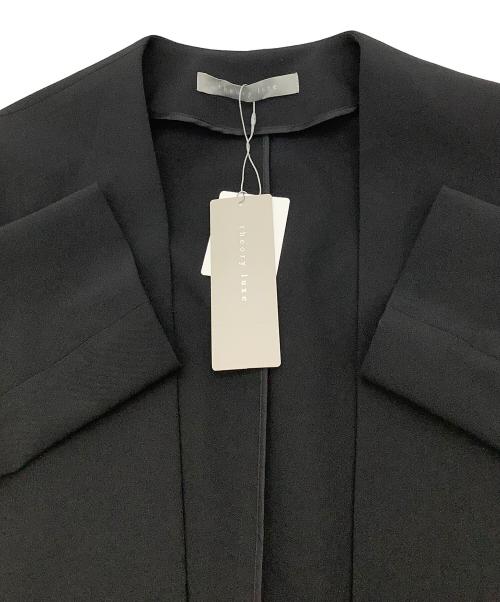 theory luxe（セオリーリュクス）theory luxe (セオリーリュクス) ノーカラージャケット SYCAMORE 2 WHITNEY ブラック サイズ:36の古着・服飾アイテム