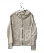 DRAWERドゥロワー）の古着「ジップパーカー」｜ベージュ