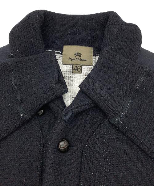NIGEL CABOURN（ナイジェルケーボン）NIGEL CABOURN (ナイジェルケーボン) ショールカラーニットカーディガン ネイビー サイズ:46の古着・服飾アイテム