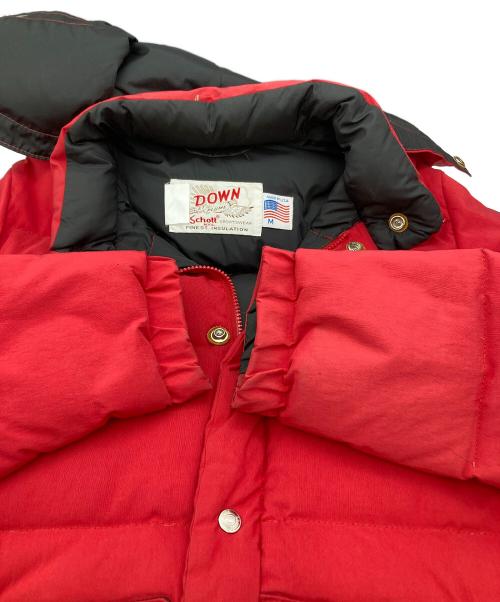 Schott（ショット）Schott (ショット) 60/40クロス ダウンジャケット レッド サイズ:Mの古着・服飾アイテム
