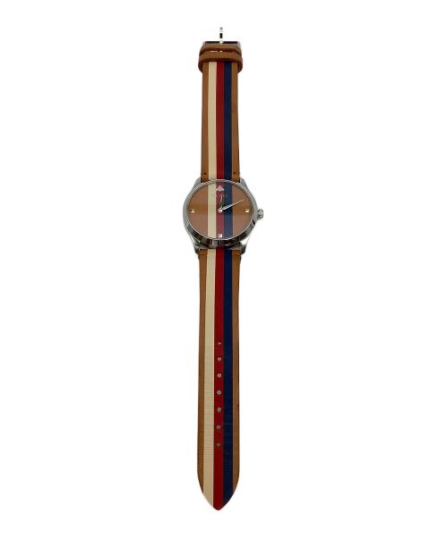 GUCCI（グッチ）GUCCI (グッチ) G-タイムレス腕時計 YA1264078 ブラウンの古着・服飾アイテム