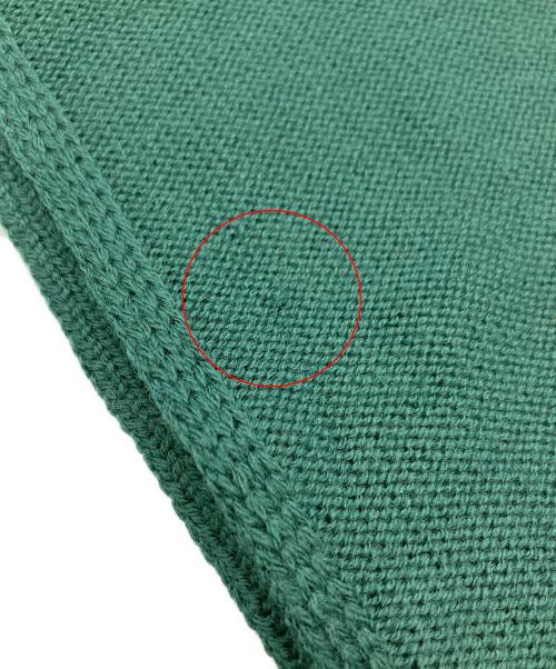 GUCCI（グッチ）GUCCI (グッチ) GGロゴニットウールマフラー グリーン×レッドの古着・服飾アイテム