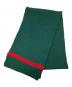GUCCI (グッチ) GGロゴニットウールマフラー グリーン×レッド：17000円