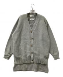ACYM（アシーム）の古着「ニットワンピース&カーディガン」｜グレー