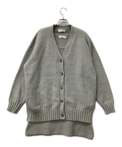 ACYM（アシーム）ACYM (アシーム) ニットワンピース&カーディガン グレー サイズ:Fの古着・服飾アイテム
