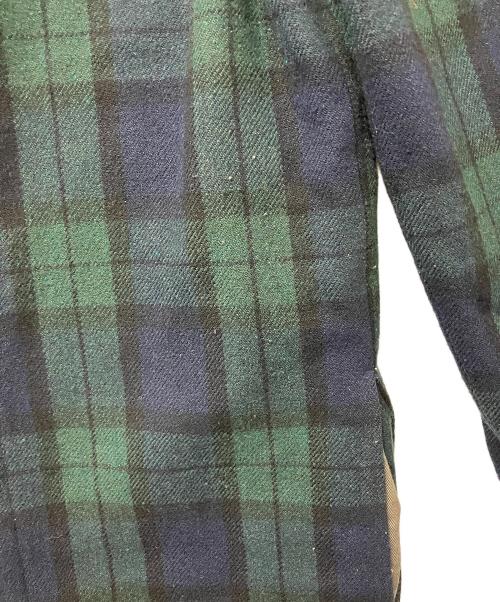 A.P.C.（アーペーセー）A.P.C. (アーペーセー) コート チェック柄ウールコート グリーン×ネイビー サイズ:Sの古着・服飾アイテム