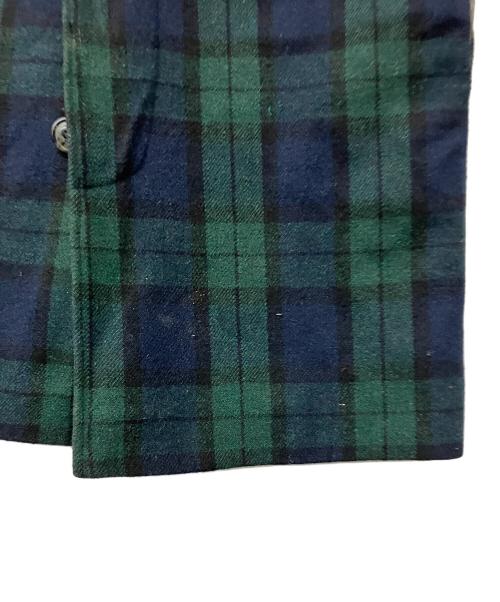 A.P.C.（アーペーセー）A.P.C. (アーペーセー) コート チェック柄ウールコート グリーン×ネイビー サイズ:Sの古着・服飾アイテム
