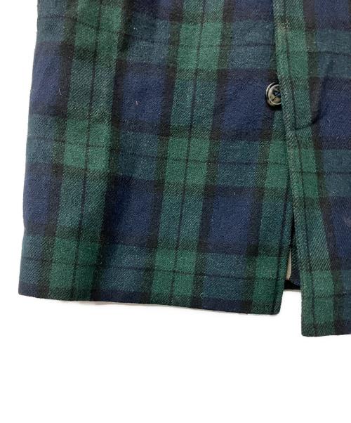 A.P.C.（アーペーセー）A.P.C. (アーペーセー) コート チェック柄ウールコート グリーン×ネイビー サイズ:Sの古着・服飾アイテム