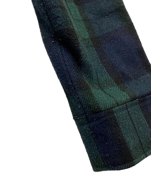 A.P.C.（アーペーセー）A.P.C. (アーペーセー) コート チェック柄ウールコート グリーン×ネイビー サイズ:Sの古着・服飾アイテム