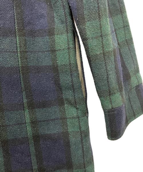 A.P.C.（アーペーセー）A.P.C. (アーペーセー) コート チェック柄ウールコート グリーン×ネイビー サイズ:Sの古着・服飾アイテム