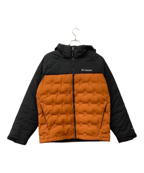 Columbia（コロンビア）Columbia (コロンビア) ダウンジャケット オレンジ×ブラック サイズ:Mの古着・服飾アイテム