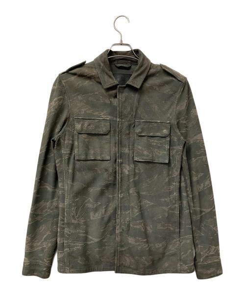 ALL SAINTS（オールセインツ）ALL SAINTS (オールセインツ) レザージャケット TACKTON SHIRT グレー サイズ:SMALLの古着・服飾アイテム
