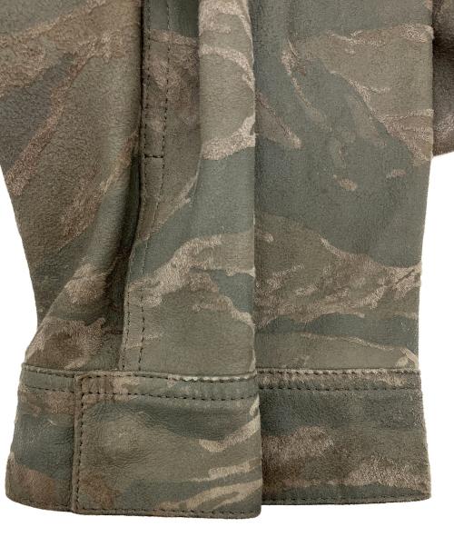 ALL SAINTS（オールセインツ）ALL SAINTS (オールセインツ) レザージャケット TACKTON SHIRT グレー サイズ:SMALLの古着・服飾アイテム
