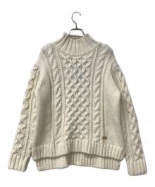 BLUE LABEL CRESTBRIDGE（ブルーレーベルクレストブリッジ）の古着「ニット ハイネックニット」｜ホワイト