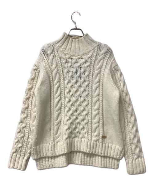 BLUE LABEL CRESTBRIDGE（ブルーレーベルクレストブリッジ）BLUE LABEL CRESTBRIDGE (ブルーレーベルクレストブリッジ) ニット ハイネックニット ホワイト サイズ:38の古着・服飾アイテム