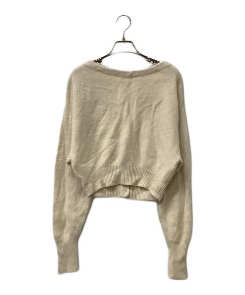 Snidel（スナイデル）Snidel (スナイデル) ファーライクニットカーディガン ホワイト サイズ:ONE SIZEの古着・服飾アイテム