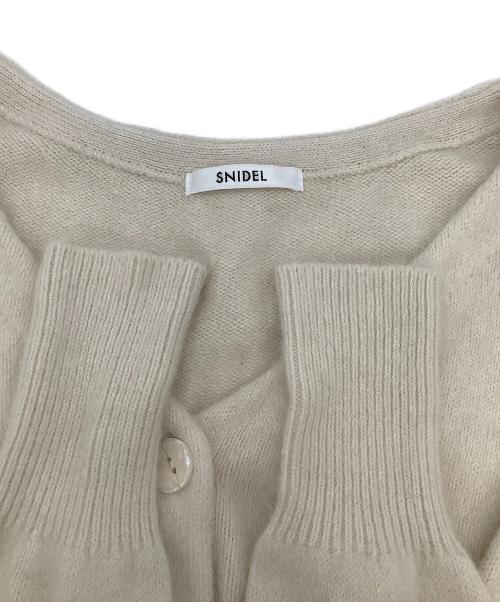 Snidel（スナイデル）Snidel (スナイデル) ファーライクニットカーディガン ホワイト サイズ:ONE SIZEの古着・服飾アイテム