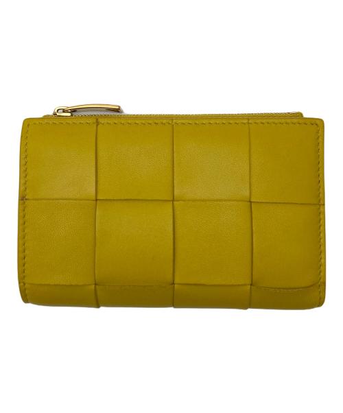 BOTTEGA VENETA（ボッテガベネタ）BOTTEGA VENETA (ボッテガベネタ) 2つ折り財布 イントレチャートレザー マスタードの古着・服飾アイテム