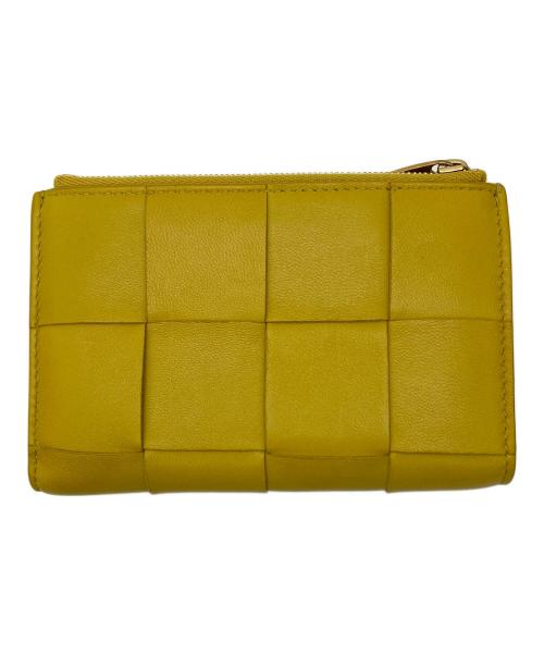 BOTTEGA VENETA（ボッテガベネタ）BOTTEGA VENETA (ボッテガベネタ) 2つ折り財布 イントレチャートレザー マスタードの古着・服飾アイテム