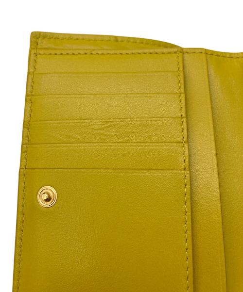 BOTTEGA VENETA（ボッテガベネタ）BOTTEGA VENETA (ボッテガベネタ) 2つ折り財布 イントレチャートレザー マスタードの古着・服飾アイテム