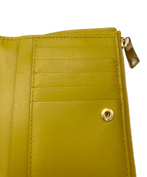 BOTTEGA VENETA（ボッテガベネタ）BOTTEGA VENETA (ボッテガベネタ) 2つ折り財布 イントレチャートレザー マスタードの古着・服飾アイテム