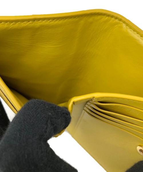 BOTTEGA VENETA（ボッテガベネタ）BOTTEGA VENETA (ボッテガベネタ) 2つ折り財布 イントレチャートレザー マスタードの古着・服飾アイテム