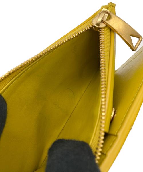 BOTTEGA VENETA（ボッテガベネタ）BOTTEGA VENETA (ボッテガベネタ) 2つ折り財布 イントレチャートレザー マスタードの古着・服飾アイテム