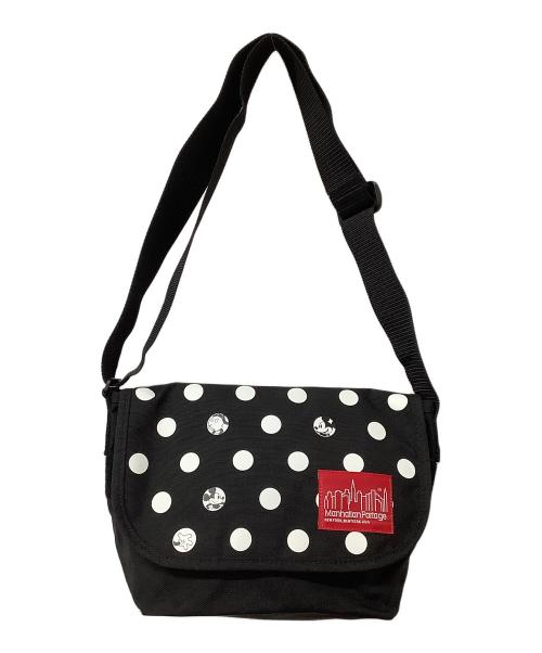 Manhattan Portage（マンハッタンポーテージ）Manhattan Portage (マンハッタンポーテージ) DISNEY (ディズニー) Manhattan Portage×Disneyショルダーバッグ ドット柄 ブラック×ホワイトの古着・服飾アイテム