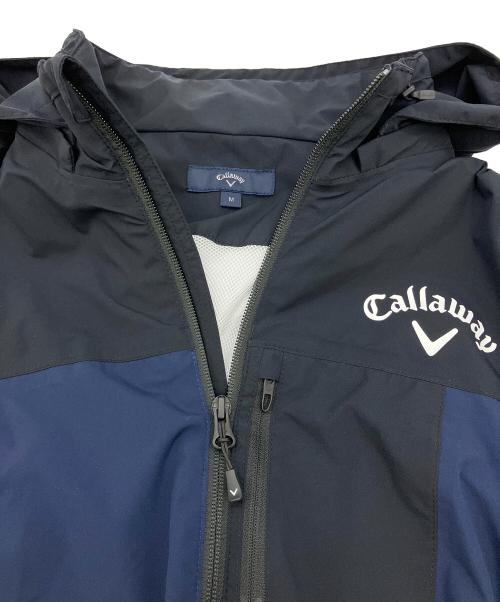 Callaway（キャロウェイ）Callaway (キャロウェイ) ストレッチ4WAYセットアップレインウェア ブラック×ネイビー サイズ:M 未使用品の古着・服飾アイテム