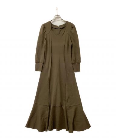 中古・古着通販】Ameri (アメリ) ワンピース PENTAGON NECK FOLD HEM