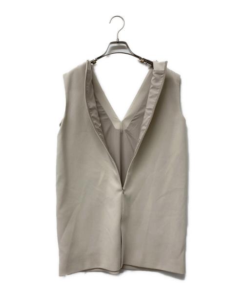 Ameri VINTAGE（アメリヴィンテージ）Ameri VINTAGE (アメリヴィンテージ) ジレ Vネックベスト LAYERED VEST SET TOP ベージュ サイズ:Fの古着・服飾アイテム