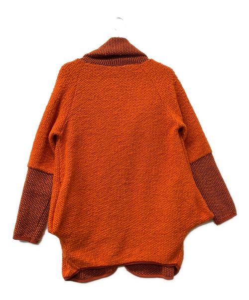 COLETTE（コレット）COLETTE (コレット) ニットジャケット　MADE　IN　ITALY ブラック×オレンジ サイズ:不明の古着・服飾アイテム