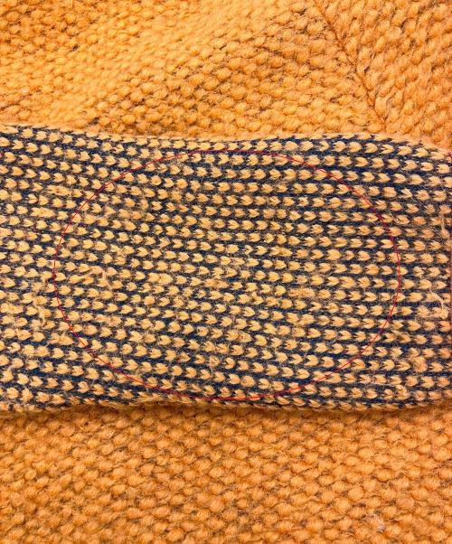 COLETTE（コレット）COLETTE (コレット) ニットジャケット　MADE　IN　ITALY ブラック×オレンジ サイズ:不明の古着・服飾アイテム