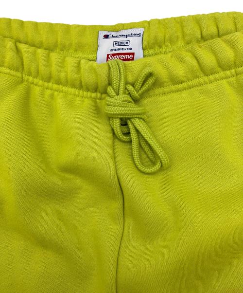 Champion（チャンピオン）Champion (チャンピオン) SUPREME (シュプリーム) スウェットパンツ 黄緑 サイズ:Mの古着・服飾アイテム
