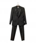 Saint Laurent Parisサンローランパリ）の古着「スモーキングジャケット&パンツセットアップ」｜ブラック