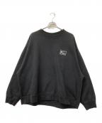 NIKE×stussyナイキ×ステューシー）の古着「スウェット Washed NRG Fleece Crew Grey」｜ブラック