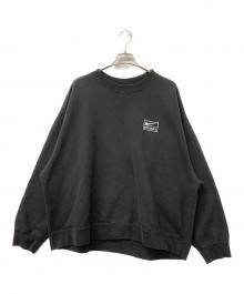 NIKE×stussy（ナイキ×ステューシー）の古着「スウェット Washed NRG Fleece Crew Grey」｜ブラック