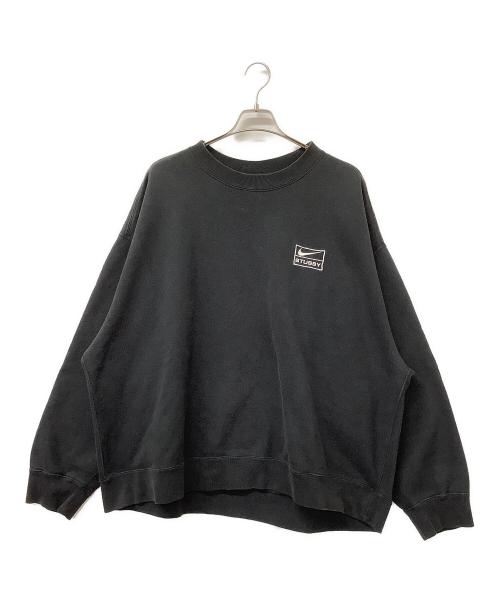 NIKE（ナイキ）NIKE (ナイキ) stussy (ステューシー) スウェット Washed NRG Fleece Crew Grey ブラック サイズ:XXLの古着・服飾アイテム