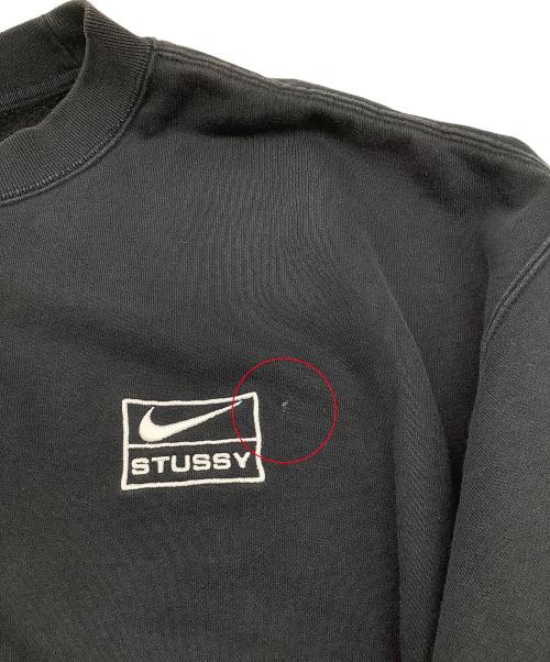 NIKE（ナイキ）NIKE (ナイキ) stussy (ステューシー) スウェット Washed NRG Fleece Crew Grey ブラック サイズ:XXLの古着・服飾アイテム