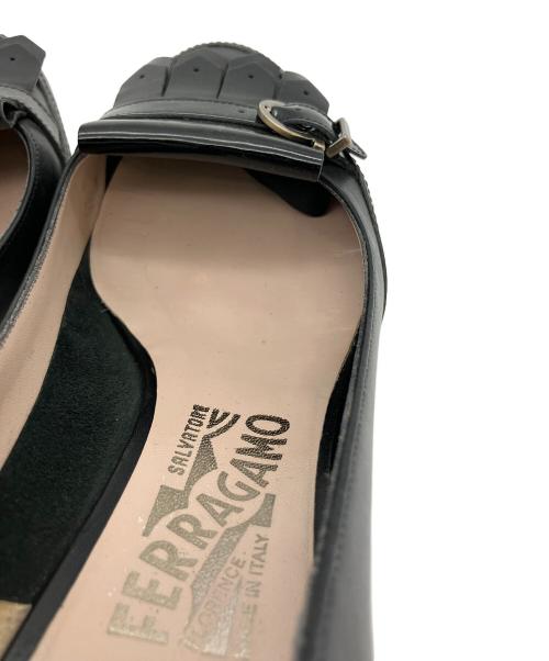 Salvatore Ferragamo（サルヴァトーレ フェラガモ）Salvatore Ferragamo (サルヴァトーレ フェラガモ) パンプス ブラック サイズ:6の古着・服飾アイテム