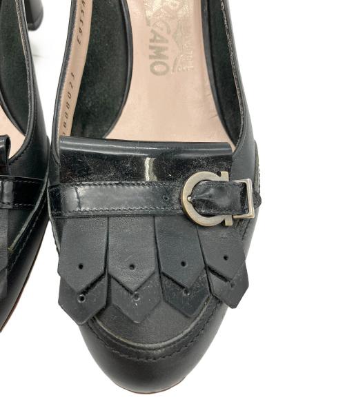Salvatore Ferragamo（サルヴァトーレ フェラガモ）Salvatore Ferragamo (サルヴァトーレ フェラガモ) パンプス ブラック サイズ:6の古着・服飾アイテム