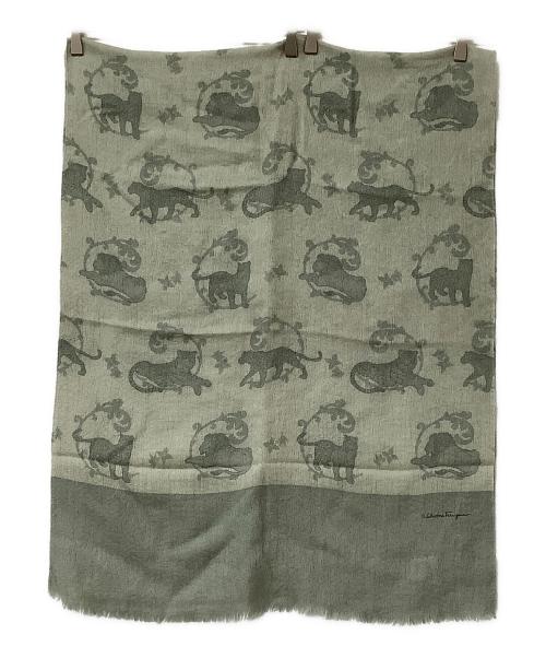 Salvatore Ferragamo（サルヴァトーレ フェラガモ）Salvatore Ferragamo (サルヴァトーレ フェラガモ) マフラー グリーンの古着・服飾アイテム