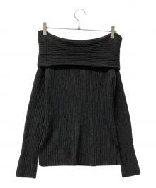 Stylevoice for xxx（スタイルヴォイスフォー）の古着「オフショルダーニット」｜グレー