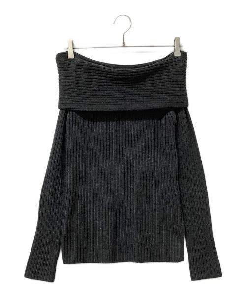 Stylevoice for xxx（スタイルヴォイスフォー）Stylevoice for xxx (スタイルヴォイスフォー) オフショルダーニット グレー サイズ:Fの古着・服飾アイテム