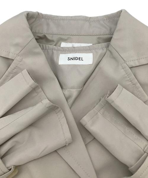 Snidel（スナイデル）Snidel (スナイデル) 3WAYプリーツトレンチ ベージュ×ホワイト サイズ:1の古着・服飾アイテム