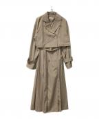 Snidelスナイデル）の古着「3WAYプリーツトレンチ」｜ブラウン