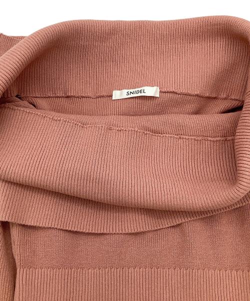 Snidel（スナイデル）Snidel (スナイデル) オフショルロングニットワンピース ピンク サイズ:Fの古着・服飾アイテム
