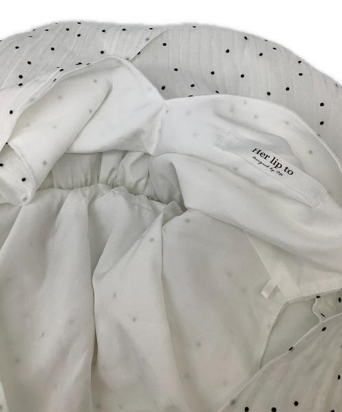 HER LIP TO（ハーリップトゥ）HER LIP TO (ハーリップトゥ) ノースリーブワンピース ホワイト サイズ:Sの古着・服飾アイテム